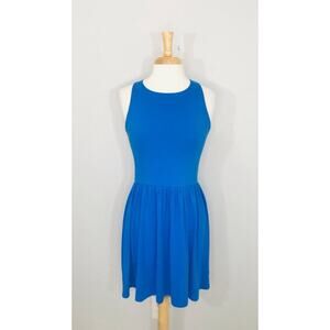 Susana Monaco Racerback Dress A-Line Fit & Flare Cobalt Blue, L